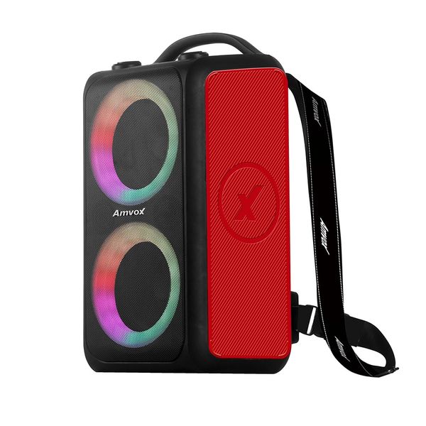 Caixa Amplificada Bluetooth Amvox ACA 600 Bagvox Red - Bivolt Caixa Amplificada Bluetooth Amvox ACA 600 Bagvox Red - Bivolt