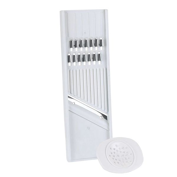 Cortador Ralador de Legumes Keita Dupla Face Branco 20,8x6,6x2,4cm