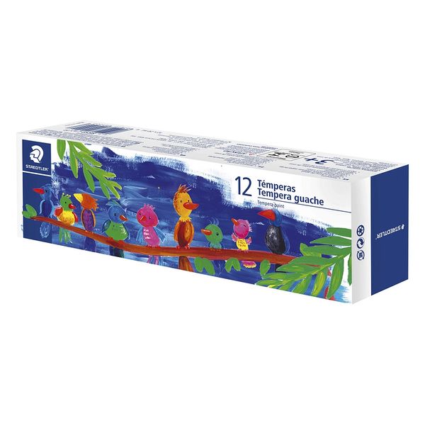 Tinta Guache Staedtler 12 Cores Vibrantes 20ml
