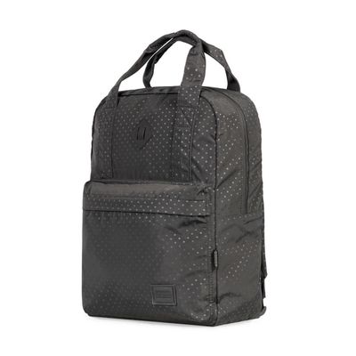 Mochila Escolar Feminina Juvenil Polka Dots Cinza U / Cinza