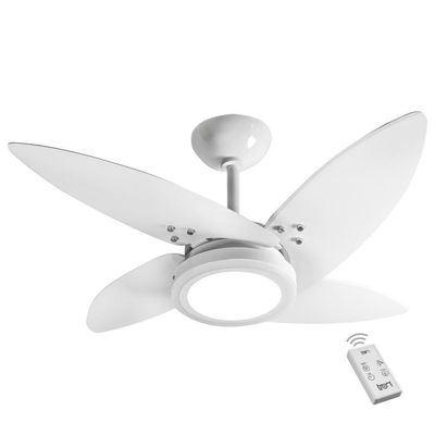 Ventilador Led Roma Branco 4 Pás 110v E Controle Remoto