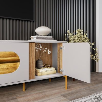 Rack Para 75 Polegadas Navajo Off White Cinamomo
