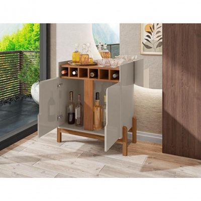 Bar Com Adega Madrid Off White Cedro