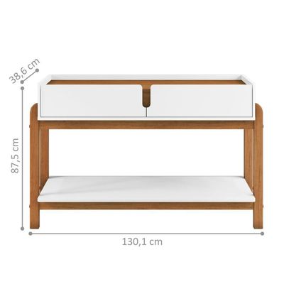 Aparador Para Sala Retrô Welch Branco Cedro