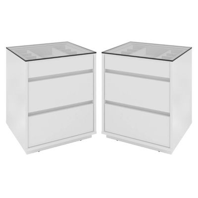 Conjunto De Mesas De Cabeceira Cuiabá Branco