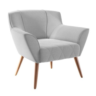 Poltrona Decorativa Mendes Linha Cinza