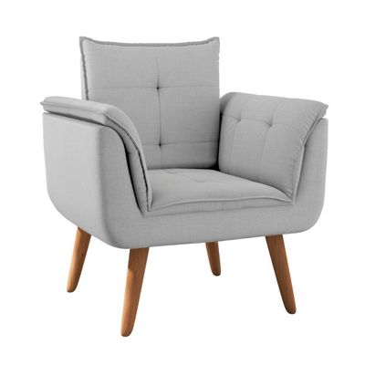 Poltrona Para Sala De Recepção Silveiras Linha Cinza