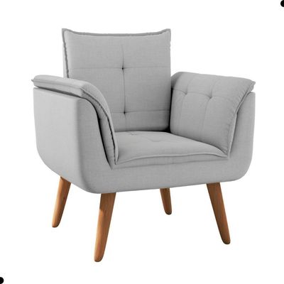 Conjunto Poltrona Para Sala De Recepção Silveiras Linha Cinza