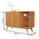 Buffet Ripado Com 3 Portas E Base De Madeira Paris Nature