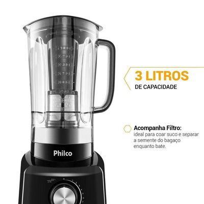 Liquidificador Philco PH900 Preto 1200W 110V