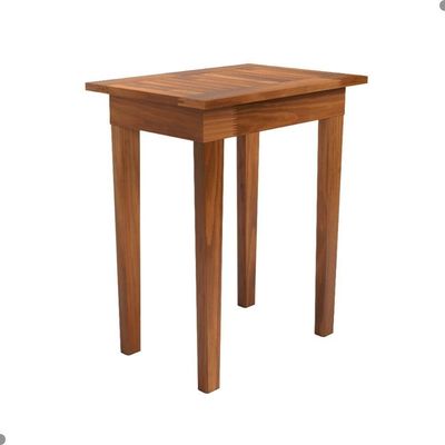 Mesa Lateral Ripada Para Sala Mumbai Castanho