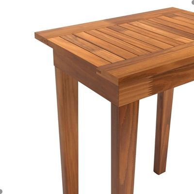 Mesa Lateral Ripada Para Sala Mumbai Castanho