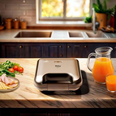 Sanduicheira E Grill Philco Inox 2 Em 1 PGR27A 750W 220V