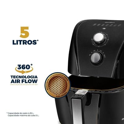 Air Fryer Britânia 5L Antiaderente Gold 1500W BAF45A 220V