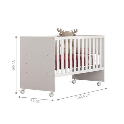 Berço Mini Cama Com Rodizios Bento Branco