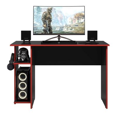 Mesa Gamer Com Suporte De Zalie Preto Vermelho