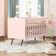 Conjunto Quarto Infantil Retro Berço E Comoda Jacarta Rosa