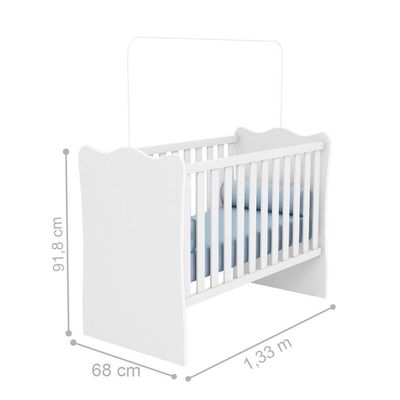 Berço Retrô Mini Cama Lianna Branco