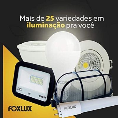 Kit 5 Luminária Led Emergência Bivolt Recarregável Foxlux