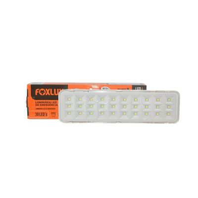Kit 5 Luminária Led Emergência Bivolt Recarregável Foxlux