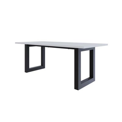 Mesa De Jantar Bronx R 200x90x77cm Brmj9200r Branco Tx - Est.preta Branco Tx/est.preta