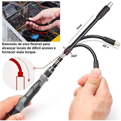 Kit Ferramentas 115 Peças Chave De Fenda De Precisão Para Pcs Notebooks Celulares E Vídeo Games