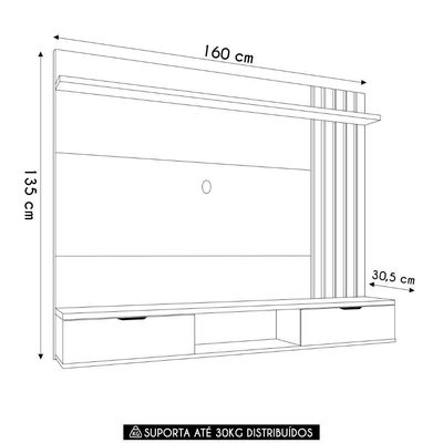 Painel Para Suspenso 55 Pol 160cm Aster H01 Cinamomo-off - Mpozenato