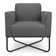Kit 2 Poltronas Decorativas Base Industrial X Preta Maressa S08 Suede Grafite - Ibiza