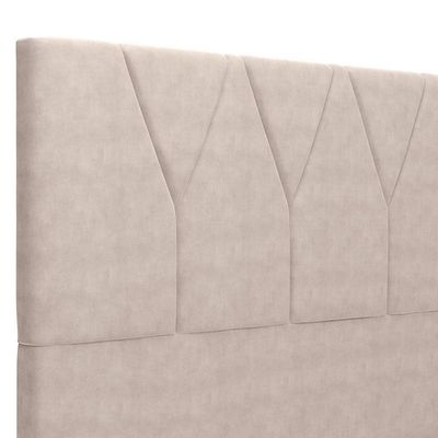Cabeceira Cama Casal Queen 160cm Aura Suede W01 Bege - Mpozenato