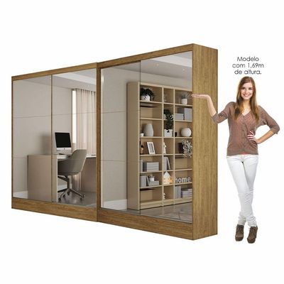 Closet Casal Belém 4 Portas Premium 4Gavetas Carioca Móveis