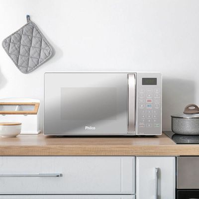 Micro-ondas 20L Philco Espelhado Limpa Fácil 1100W PMO23EB 220V