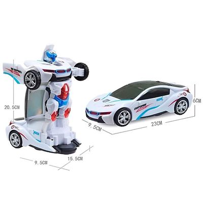Carro Transformar Robô 2 Em 1 Bate E Volta Luzes Musica Brinquedo Infantil