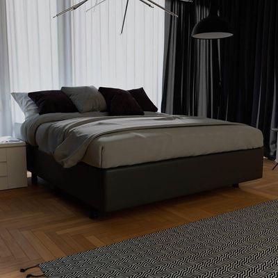 Base Box Para Cama Viúva 128x188cm Liz S05 Sintético Cinza - Mpozenato