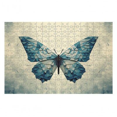 Quebra-cabeça Cognitivo Borboleta Azul Em Mdf 300 Peças