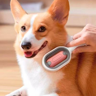 Escova Pet Rosa Tira Pelos 2 Em 1 Cães E Gatos