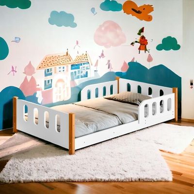Mini Cama Infantil Com Grade Mimo Branca