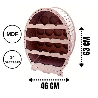 Mini Adega Mdf Para 14 Garrafas