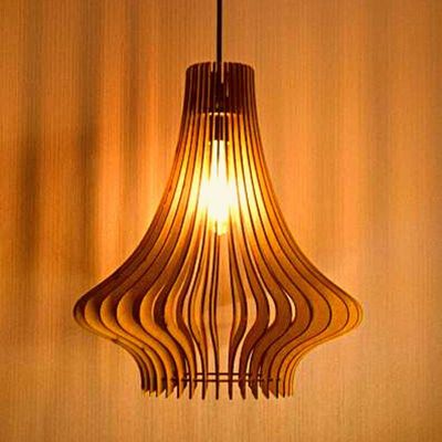 Luminária Teto Tipo Pendente Aquila Mdf - Completa Mdf Cru