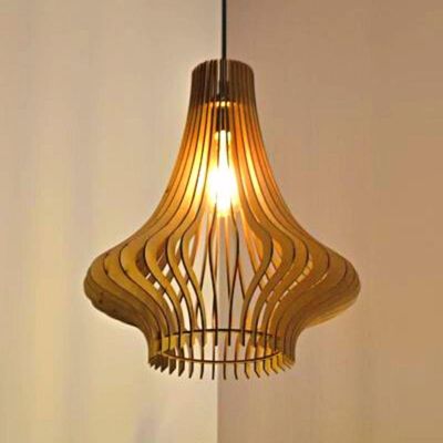 Luminária Teto Tipo Pendente Aquila Mdf - Completa Mdf Cru