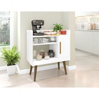 Bancada Aparador Café Com Porta Lincon Branco