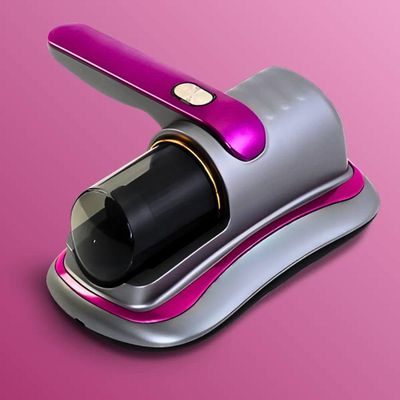Aspirador Sem Fio Rosa Uv Portátil Anti Acaro Recarregável