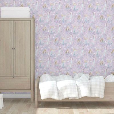 Papel De Parede Sereias - G78391 Roxo E Gliter Tiny Tots 2 - G78391