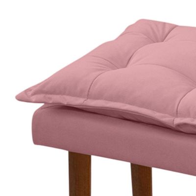 Puff Maria Para Sala De Tv E Estar Quarto Confortável Suede Rose Mabe Magazine