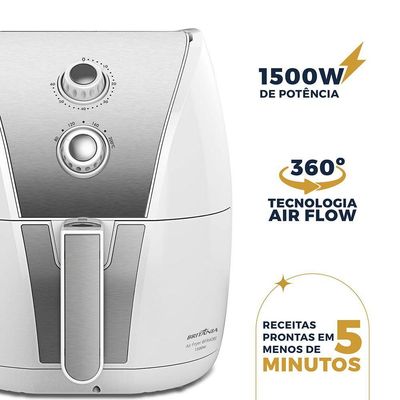 Air Fryer Britânia 5L Branca Redstone 1500W BFR40BI 220V