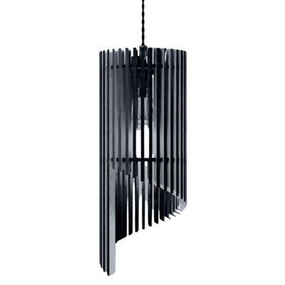 Luminária Teto Tipo Pendente Mística Mdf - Completa Cor: Preta