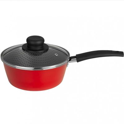 Panela Multiflon Essencial em Alumínio Antiaderente 18 cm Vermelho