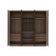 Guarda Roupa Casal Bartira Monte Rei 6 Portas 6 Gavetas com Espelho 238 cm Largura Avelã/Cappuccino