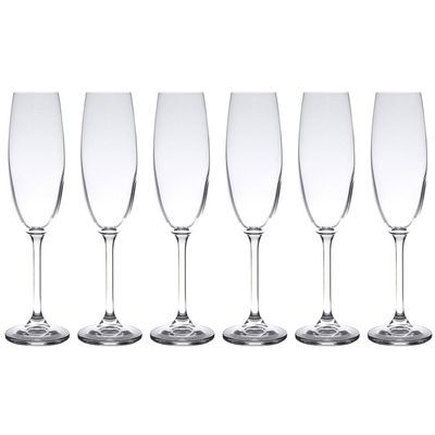 Conjunto de Taças para Champanhe Bohemia Colibri 220 ml - 6 Peças Transparente