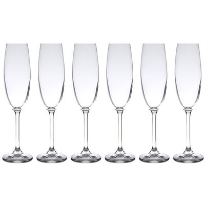 Conjunto de Taças para Champanhe Bohemia Colibri 220 ml - 6 Peças Transparente