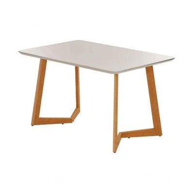 Mesa Fineza Tampo 1,20x80 Com Vidro Off Jcm Movelaria